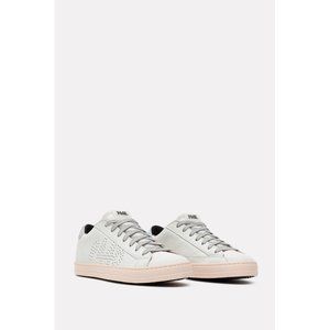 P448 John Morea Leather Sneaker Shoes White ( 40 )